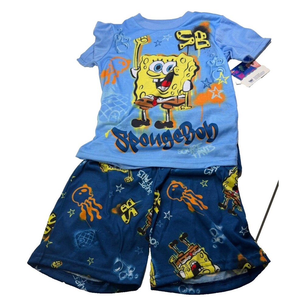 SpongeBob SquarePants 2‑Piece Sleepwear Set | Size 4/5 | Blue
